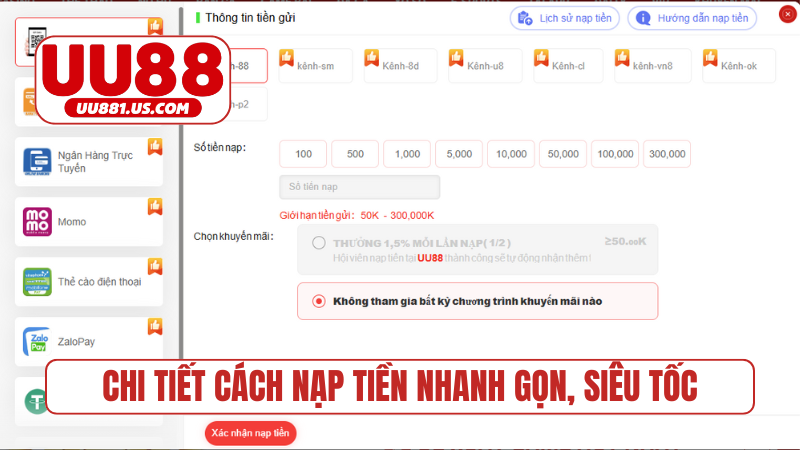 Chi tiết cách nạp tiền nhanh gọn, siêu tốc
