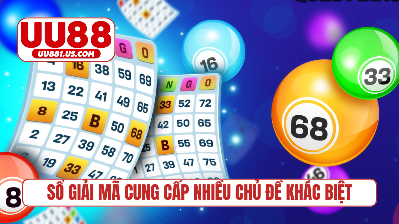 Sổ giải mã cung cấp nhiều chủ đề khác biệt