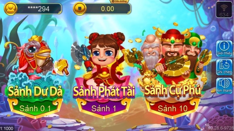 Các phòng chơi và vũ khí đặc biệt trong Tam Tiên Cắt Cá