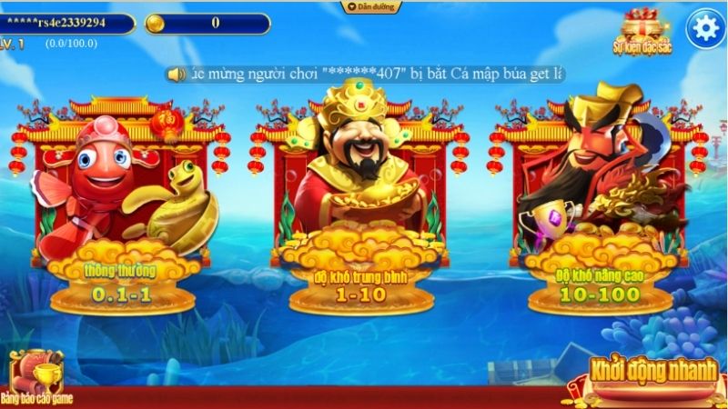 Lựa chọn phòng chơi nhị gia bắn cá đa dạng